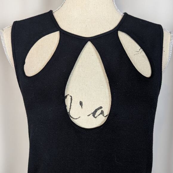 Y2K Cache Sleeveless Jersey Knit Sheath Dress with Cutouts Black Size M - Picture 7 of 14